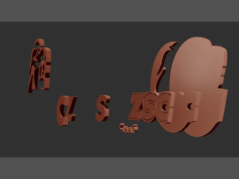 SCL Tigers Printable and renderable Logo keychan 3D Print Model
