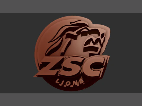 SCL Tigers Printable and renderable Logo keychan 3D Print Model
