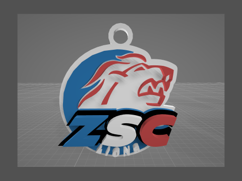 SCL Tigers Printable and renderable Logo keychan 3D Baskı Modeli