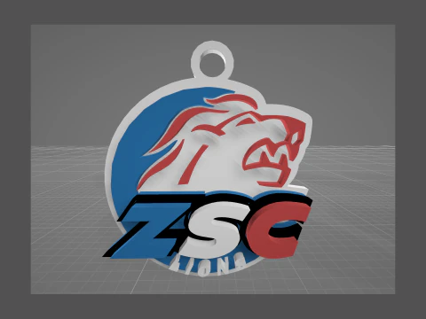 SCL Tigers Printable and renderable Logo keychan 3D Print Model