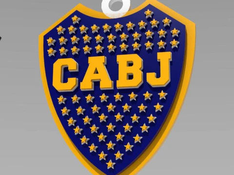 Porta-copos e chaveiro do Boca Juniors para impressão e renderização Modelo de Impressão 3D