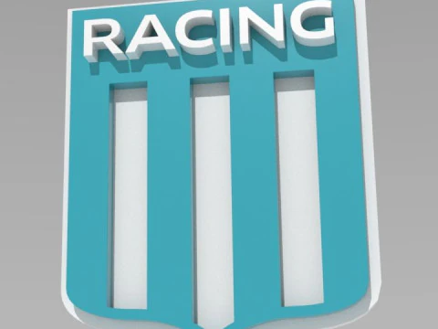 Racing Club Coaster and Keychan Printable and renderable 3D Print Model
