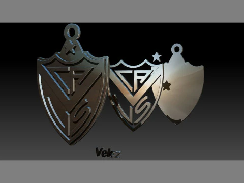 Velez Sarfield Coaster and Keychan Printable and renderable 3D Print Model