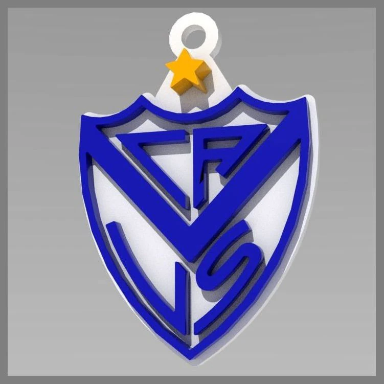 Velez Sarfield Coaster and Keychan Printable and renderable 3D Print Model .c4d .max .obj .3ds .fbx .stl .blend
