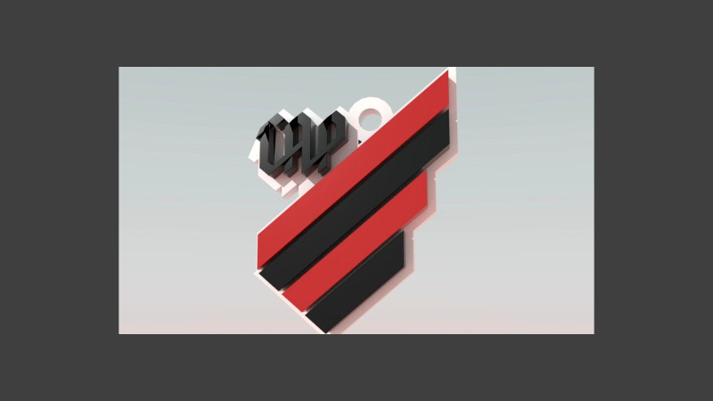 Athletico PR logo Printable and Renderable logo shields keychan 3D Print Model .c4d .max .obj .3ds .fbx .stl .blend 
