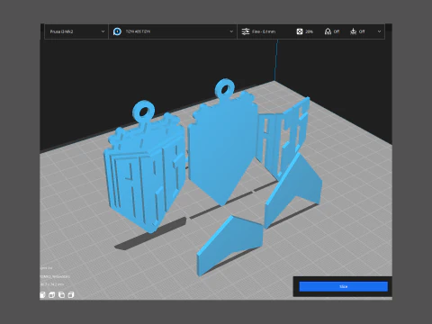 Chaveiro com escudos do logotipo do Atlético GO para impressão e renderização Modelo de Impressão 3D