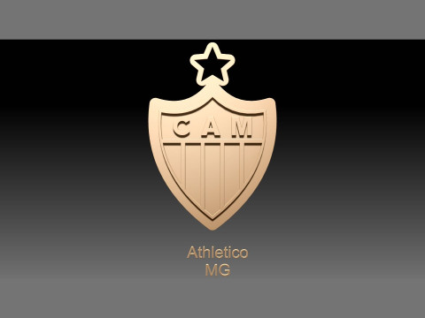 Athletico MG logo Printable and Renderable logo shields keychan 3D Print Model