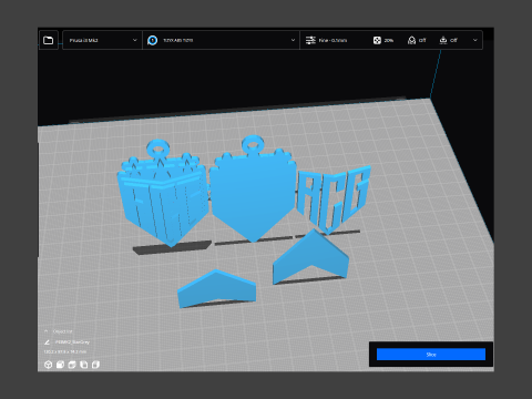 Athletico MG logo Printable and Renderable logo shields keychan 3D Print Model