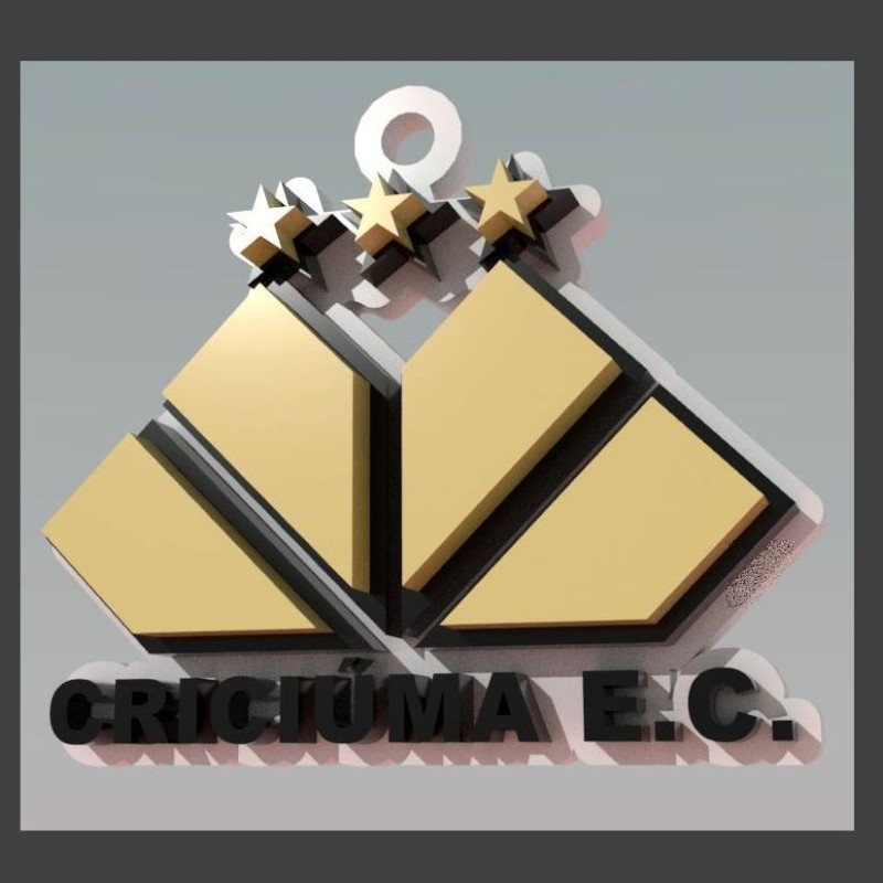Cricima logo Printable and Renderable logo shields keychan 3D Принт Модель .c4d .max .obj .3ds .fbx .stl .blend 