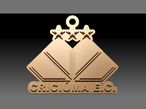 Cricima logo Printable and Renderable logo shields keychan 3D Принт Модель