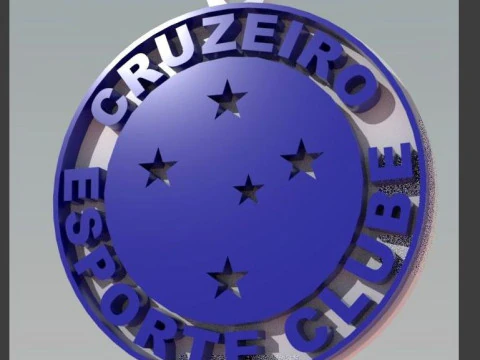 Cruzeiro logo Printable and Renderable logo shields keychan 3D Print Model