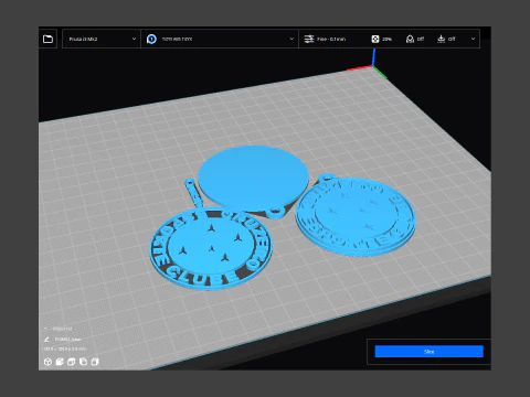 Cruzeiro logo Printable and Renderable logo shields keychan 3D Print Model