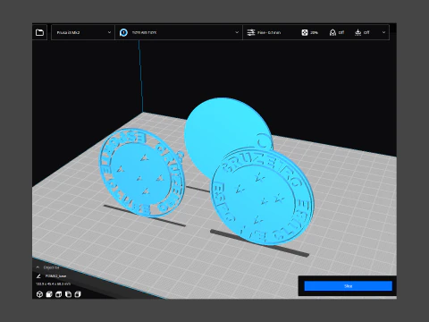 Cruzeiro logo Printable and Renderable logo shields keychan 3D Print Model