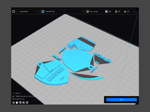 Cuiab logo Printable and Renderable logo shields keychan Modèles 3D en vedette