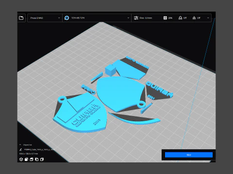 Cuiab logo Printable and Renderable logo shields keychan 3D Print Model