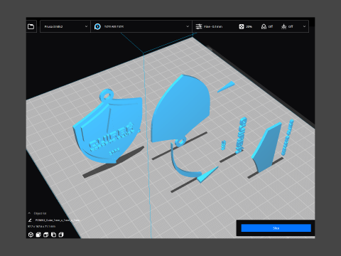 Cuiab logo Printable and Renderable logo shields keychan Modèles 3D en vedette