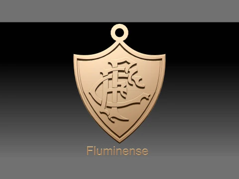 Fluminense logo Printable and Renderable logo shields keychan 3D Print Model