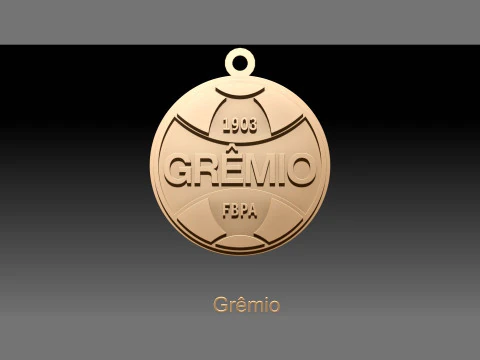 Gremio logo Printable and Renderable logo shields keychan 3D Print Model