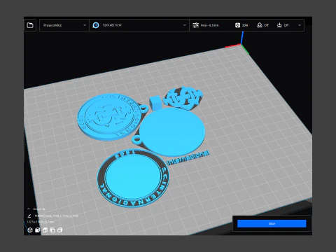 Internacional logo Printable and Renderable logo shields keychan 3D Print Model