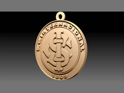 Internacional logo Printable and Renderable logo shields keychan 3D Print Model