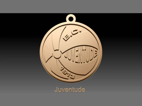 Juventude logo Printable and Renderable logo shields keychan 3D Print Model