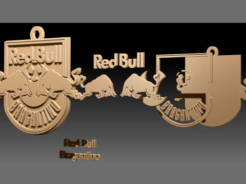Bragantino logo Printable and Renderable logo shields keychan 3D Print Model