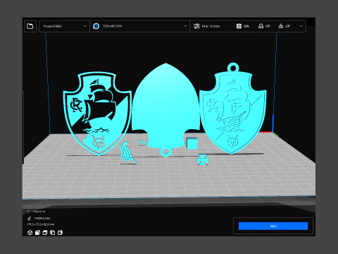 Sao Paulo logo Printable and Renderable logo shields keychan 3D Print Model