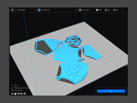Vitoria logo Printable and Renderable logo shields keychan 3D Print Model