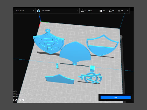 Llavero escudos logo Imprimible y Renderizable logo Vitoria Modelo de impresión 3D