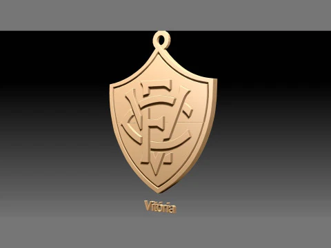 Vitoria logo Printable and Renderable logo shields keychan 3D Print Model