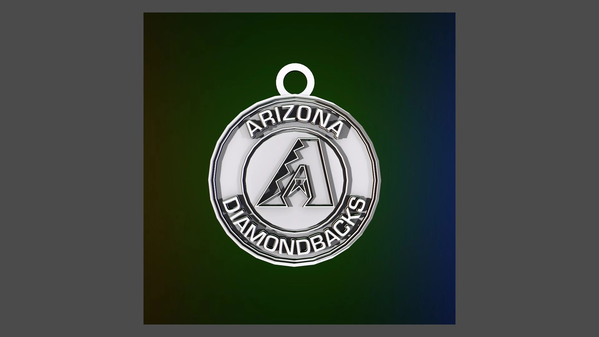 Arizona Diamondbacks MLB Logo Keychan Shield Printable and renderable 3D Print Model .c4d .max .obj .3ds .fbx .stl .blend 