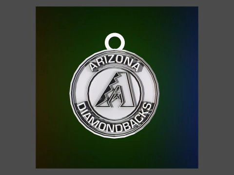 Arizona Diamondbacks MLB Logo Keychan Shield imprimível e renderizável Modelo de Impressão 3D