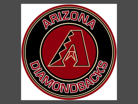 Arizona Diamondbacks MLB Logo Keychan Shield Printable and renderable 3D Print Model