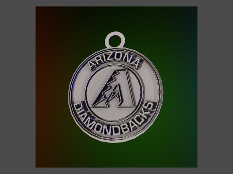 Arizona Diamondbacks MLB Logo Keychan Shield Printable and renderable Modello di stampa 3D
