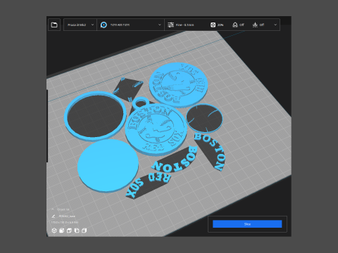 Boston Red Sox MLB Logo Keychan Shield Printable and renderable 3D Print Model