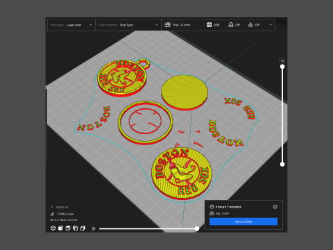 Boston Red Sox MLB Logo Keychan Shield Printable and renderable 3D Print Model