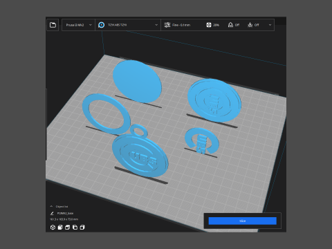 Chicago Cubs MLB Logo Keychan Shield Printable and renderable 3D-printmodel