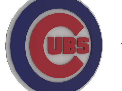 Chicago Cubs MLB Logo Keychan Shield Printable and renderable 3D-printmodel