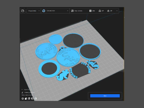Chicago White Sox MLB Logo Keychan Shield Printable and renderable 3D Print Model
