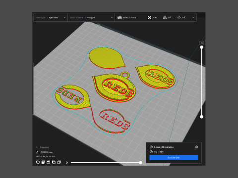 Cincinnati Reds MLB Logo Keychan Shield Printable and renderable 3D 프린트 모델
