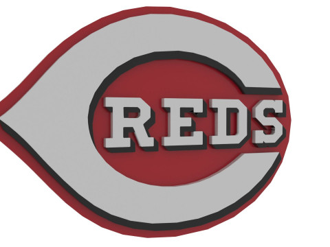 Cincinnati Reds MLB Logo Keychan Shield Printable and renderable 3D 프린트 모델