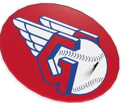 Cleveland Guardians MLB Logo Keychan Shield Printable and renderable 3D Print Model