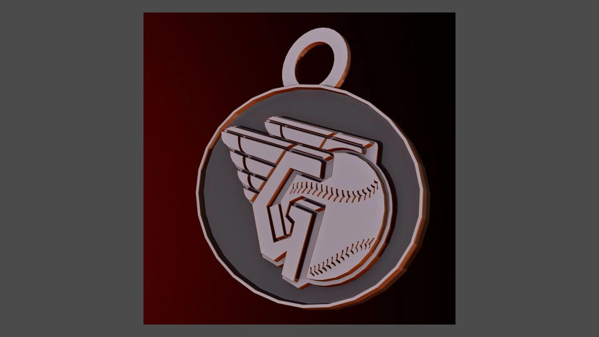 Cleveland Guardians MLB Logo Keychan Shield Printable and renderable 3D Print Model .c4d .max .obj .3ds .fbx .stl .blend 