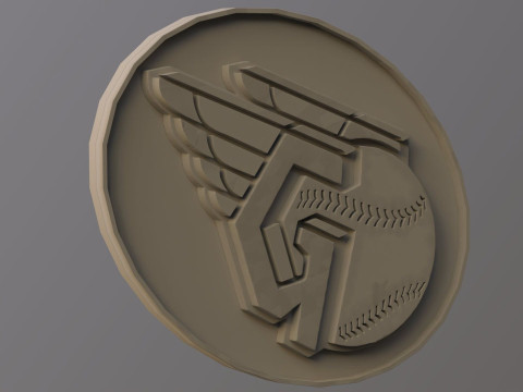 Cleveland Guardians MLB Logo Keychan Shield Printable and renderable Modelo de impresión 3D