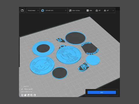 Colorado Rockies MLB Logo Keychan Shield Printable and renderable 3D Print Model