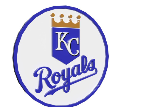 Kansas City Royals MLB Logo Keychan Shield Printable and renderable 3Dプリントモデル
