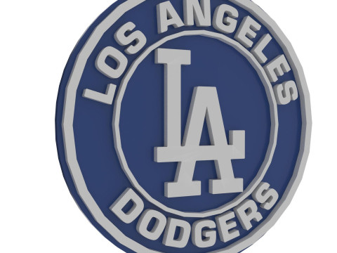 Los Angeles Dodgers MLB Logo Keychan Shield Printable and renderable 3D 打印模型
