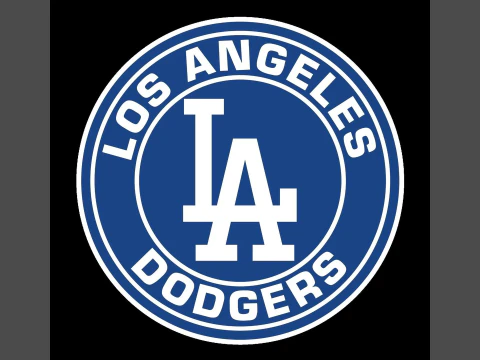 Los Angeles Dodgers MLB Logo Keychan Shield Printable and renderable 3D Print Model