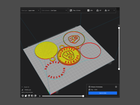 Milwaukee Brewers MLB Logo Keychan Shield Printable and renderable 3D Print Model