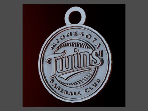 Minnesota Twins MLB Logo Keychan Shield Printable and renderable 3D Print Model